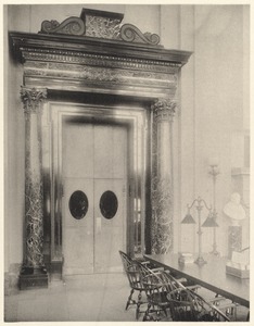 Doorway in Bates Hall, of Belgian serpentine marble.