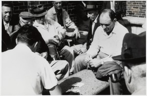 Men playing cards in the North End