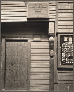 Entrance to Paul Revere House. Built 1680