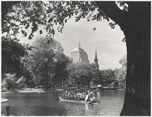 Boston Public Garden with swan boat