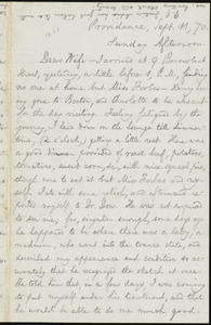 Letter from William Lloyd Garrison, Providence, [R.I.], to Helen Eliza Garrison, Sept. 11, [18]70, Sunday Afternoon