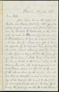 Letter from William Lloyd Garrison, Paterson, [N.J.], to Helen Eliza Garrison, May 24, 1874