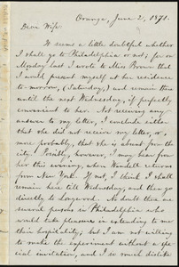 Letter from William Lloyd Garrison, Orange, [N.J.], to Helen Eliza Garrison, June 2, 1871