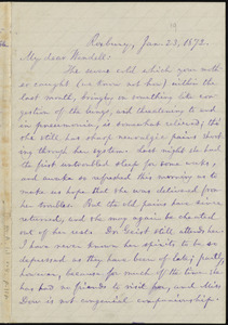 Letter from William Lloyd Garrison, Roxbury, [Mass.], to Wendell Phillips Garrison, Jan. 23, 1872