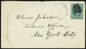 Letter from William Lloyd Garrison, Roxbury, [Mass.], to Oliver Johnson, April 23, 1872