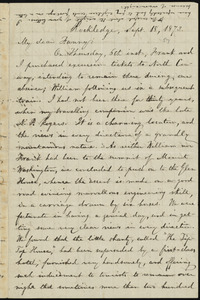Letter from William Lloyd Garrison, Rockledge, [Roxbury, Mass.], to Fanny Garrison Villard, Sept. 18, 1873