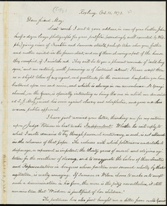 Letter from William Lloyd Garrison, Roxbury, [Mass.], to Samuel May, Oct. 15, 1873