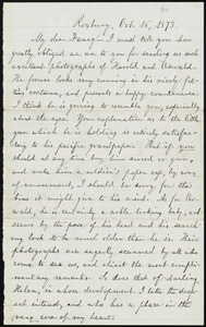 Letter from William Lloyd Garrison, Roxbury, [Mass.], to Fanny Garrison Villard, Oct. 16, 1873