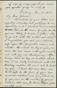 Letter from William Lloyd Garrison, Roxbury, [Mass.], to Oliver Johnson, Dec. 28, 1873