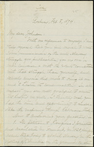 Letter from William Lloyd Garrison, Roxbury, [Mass.], to Oliver Johnson, Feb. 5, 1874