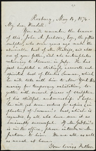 Letter from William Lloyd Garrison, Roxbury, [Mass.], to Wendell Phillips Garrison, May 14, 1874