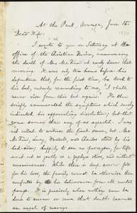 Letter from William Lloyd Garrison, At the Park, Orange, [N.J.], to Helen Eliza Garrison, June 15, [1874]