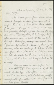 Letter from William Lloyd Garrison, Crosbyside, [N.Y.], to Helen Eliza Garrison, June 22, [18]74