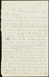 Letter from William Lloyd Garrison, Roxbury, [Mass.], to Wendell Phillips Garrison, Sept. 4, 1874