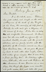 Letter from William Lloyd Garrison, Roxbury, [Mass.], to Wendell Phillips Garrison, Jan. 4, 1875