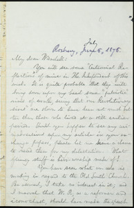 Letter from William Lloyd Garrison, Roxbury, [Mass.], to Wendell Phillips Garrison, [July 6, 1876]