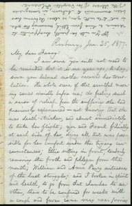 Letter from William Lloyd Garrison, Roxbury, [Mass.], to Fanny Garrison Villard, Jan. 25, 1877