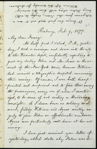Letter from William Lloyd Garrison, Roxbury, [Mass.], to Fanny Garrison Villard, Feb. 9, 1877