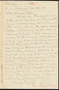 Letter from William Lloyd Garrison, Roxbury, [Mass.], to George Whittemore Stacy, Oct. 29, 1877