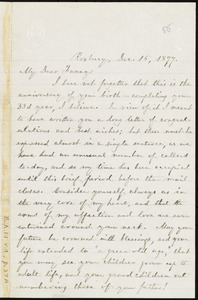 Letter from William Lloyd Garrison, Roxbury, [Mass.], to Fanny Garrison Villard, Dec. 16, 1877