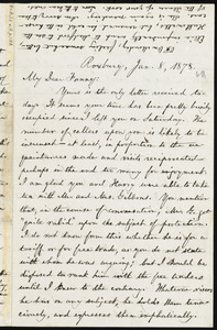 Letter from William Lloyd Garrison, Roxbury, [Mass.], to Fanny Garrison Villard, Jan. 8, 1878