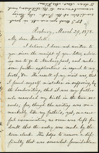 Letter from William Lloyd Garrison, Roxbury, [Mass.], to Wendell Phillips Garrison, March 29, 1878