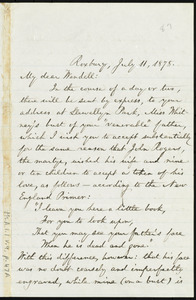 Letter from William Lloyd Garrison, Roxbury, [Mass.], to Wendell Phillips Garrison, July 11, 1878