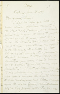 Letter from William Lloyd Garrison, Roxbury, [Mass.], to George Whittemore Stacy, Jan. 18, 1879