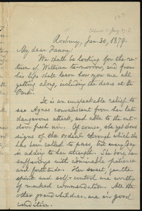Letter from William Lloyd Garrison, Roxbury, [Mass.], to Fanny Garrison Villard, Jan. 30 [should be Jan. 31], 1879