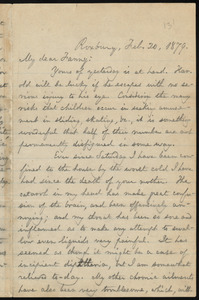 Letter from William Lloyd Garrison, Roxbury, [Mass.], to Fanny Garrison Villard, Feb. 20, 1879