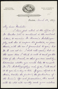 Letter from William Lloyd Garrison, Boston, [Mass.], to Wendell Phillips Garrison, March 13, 1879