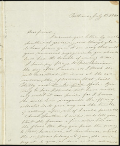 Letter from Louisa M. Sewall, Portland, [Maine], to Maria Weston Chapman, July 13, 1840