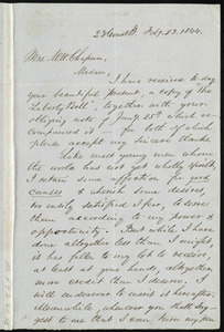Letter from Allen C. Spooner, 23 Court Street, to Maria Weston Chapman, Feb'y 23, 1844