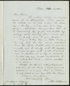 Letter from Allen C. Spooner, Boston, [Mass.], to Maria Weston Chapman, Nov. 4, 1845