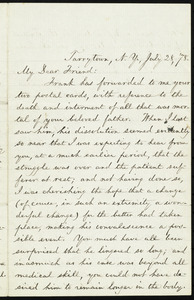 Letter from William Lloyd Garrison, Tarrytown, N.Y, to Isabella Mack Hinckley, July 28, [18]78