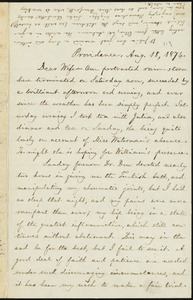 Letter from William Lloyd Garrison, Providence, [R.I.], to Helen Eliza Garrison, Aug. 18, 1874