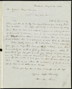 Letter from William M. Chace, Providence, [R.I.], to William Lloyd Garrison, May 30th, 1841