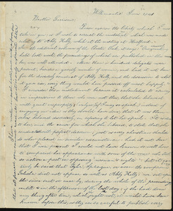 Letter from Susan Byrne, Willimantic, [Conn.], to William Lloyd Garrison, June [22], 1841