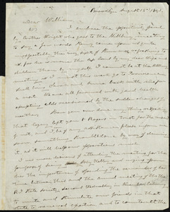 Letter from George William Benson, Brooklyn, [Conn.], to William Lloyd Garrison, August 15, 1841