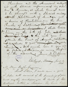 Letter from James Needham Buffum, to William Lloyd Garrison, June 1, 1846