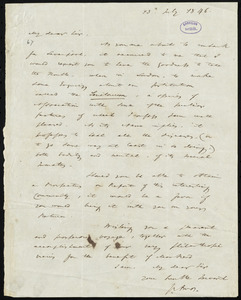 Letter from J. Amos, to William Lloyd Garrison, 13th July 1846