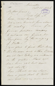 Letter from John Mawson, Newcastle, [England], to William Lloyd Garrison, Oct. 15th, 1846