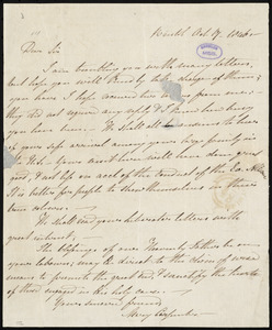 Letter from Mary Carpenter, Bristol, [England], to William Lloyd Garrison, Oct. 17, 1846