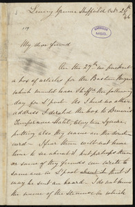 Letter from Mary Brady, Sheffield, [England], to William Lloyd Garrison, Oct. 29th, [18]46