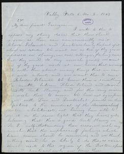 Letter from Elizabeth Buffum Chace, Valley Falls, to William Lloyd Garrison, 5 mo[nth] 2 [day] 1847