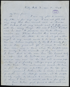 Letter from Elizabeth Buffum Chace, Valley Falls, to William Lloyd Garrison, 7 mo[nth] 1 [day] 1847