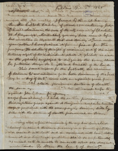 Letter from Abraham Brooke, Oakland, [Ohio], to William Lloyd Garrison, April 14th, 1848