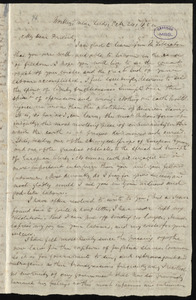 Letter from Joseph Barker, Wortley, near Leeds, [England], to William Lloyd Garrison, Oct[obe]r 24, 1850