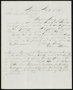 Letter from Otis Allen, Albany, [N.Y.], to William Lloyd Garrison, Aug. 18, 1851