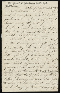 Letter from Gertrude K. Burleigh, Plainfield, to William Lloyd Garrison, 3 mo[nth] 8th [day] 1852